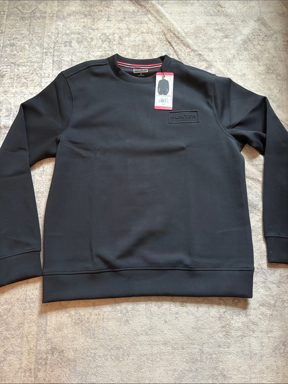 Hunter Men’s Black Crew Neck Pullover Sweatshirt